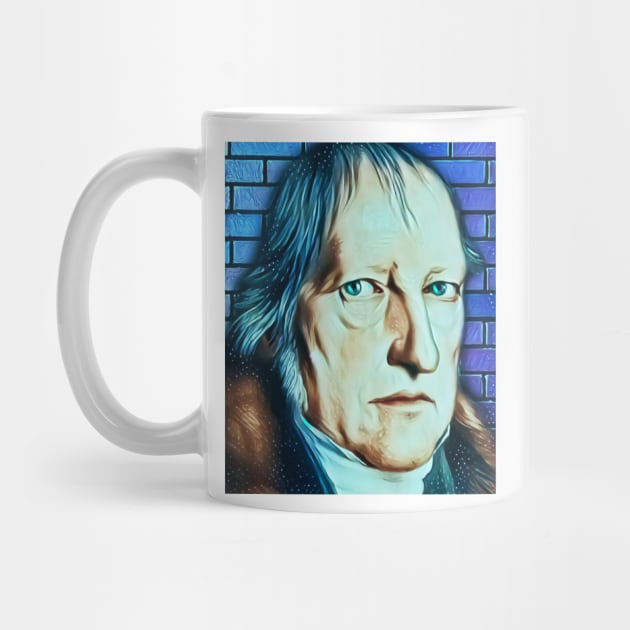 Georg Wilhelm Friedrich Hegel Abstract Portrait | Georg Wilhelm Friedrich Hegel Artwork 6 by JustLit